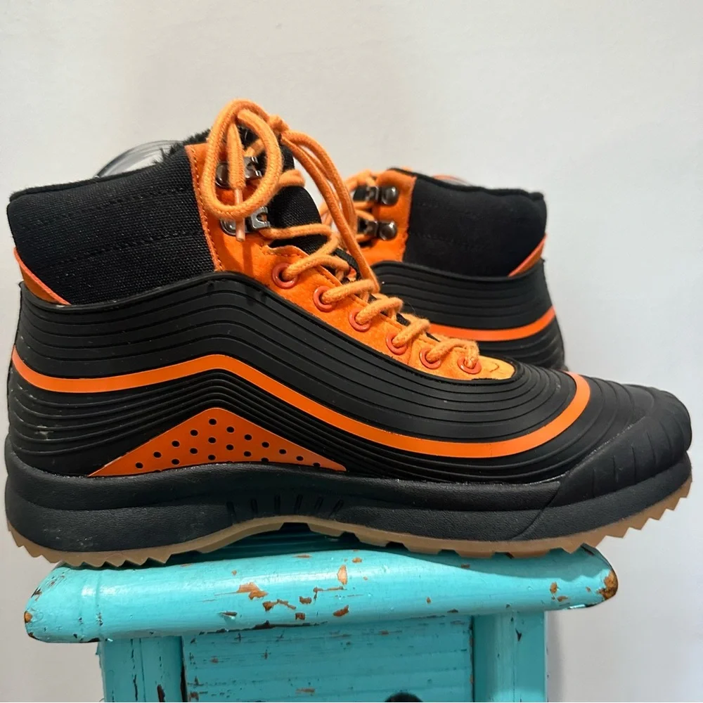 Ulogu Waterproof Lined Non Slip Winter Snow Boots Orange Black Size 39